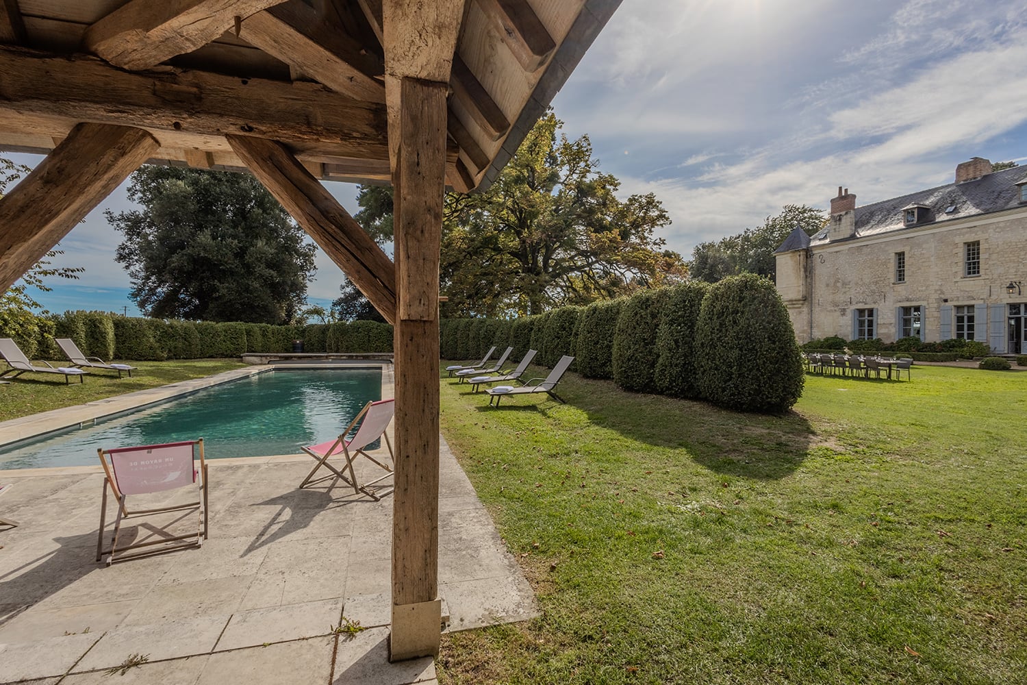 Château de vacances à Centre-Val de Loire avec piscine privée chauffée