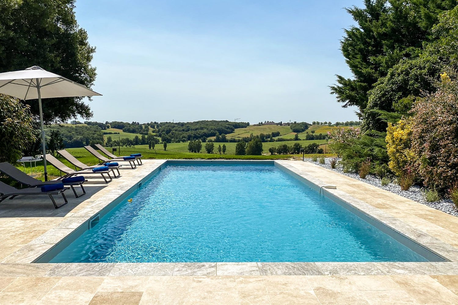 Private heated pool