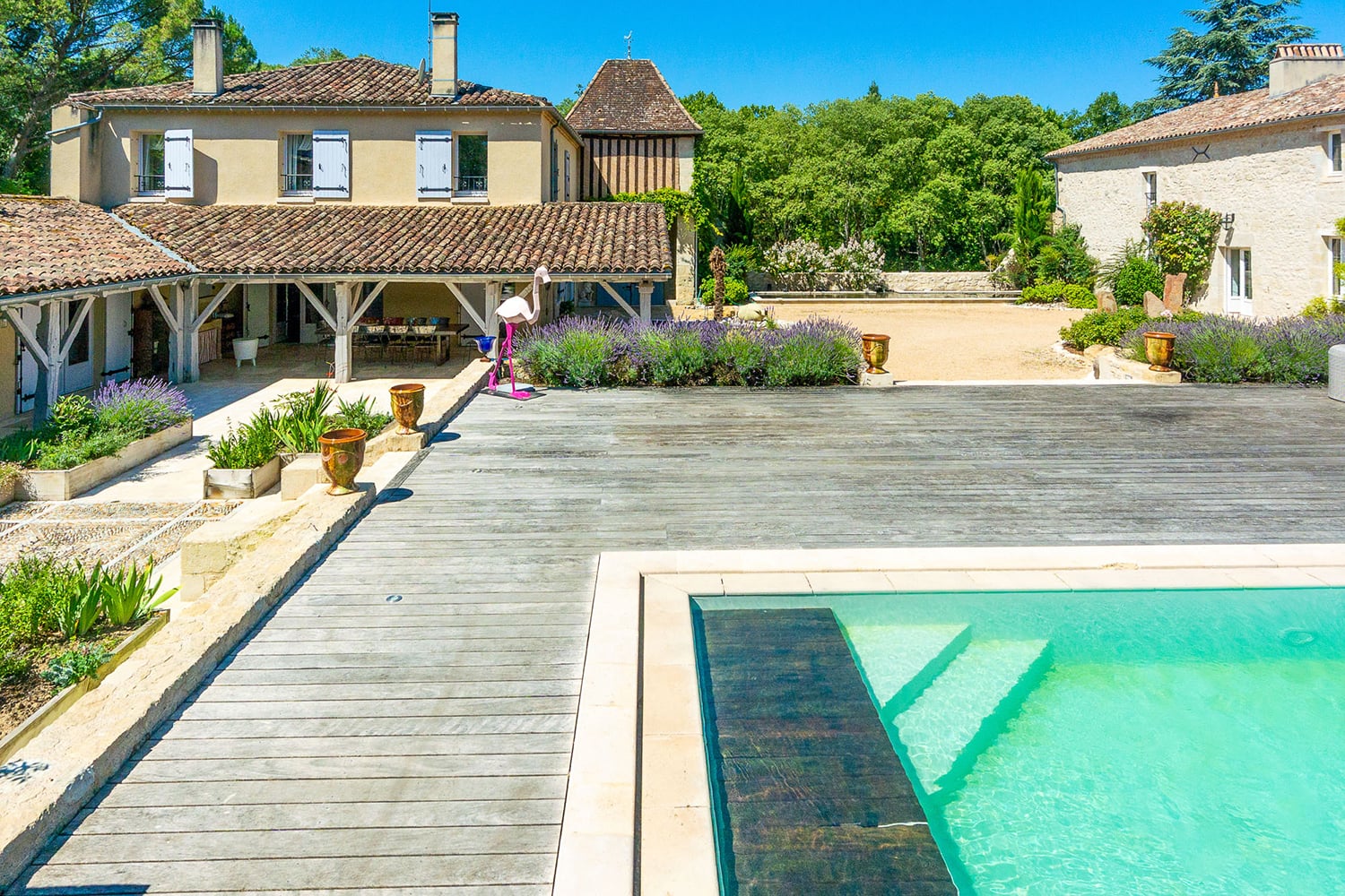 Maison de vacances à Gontaud-de-Nogaret avec piscine privée chauffée