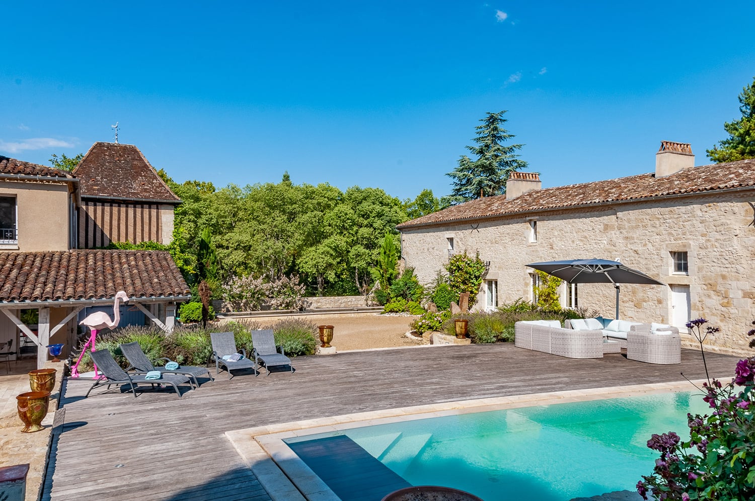 Maison de vacances à Gontaud-de-Nogaret avec piscine privée chauffée