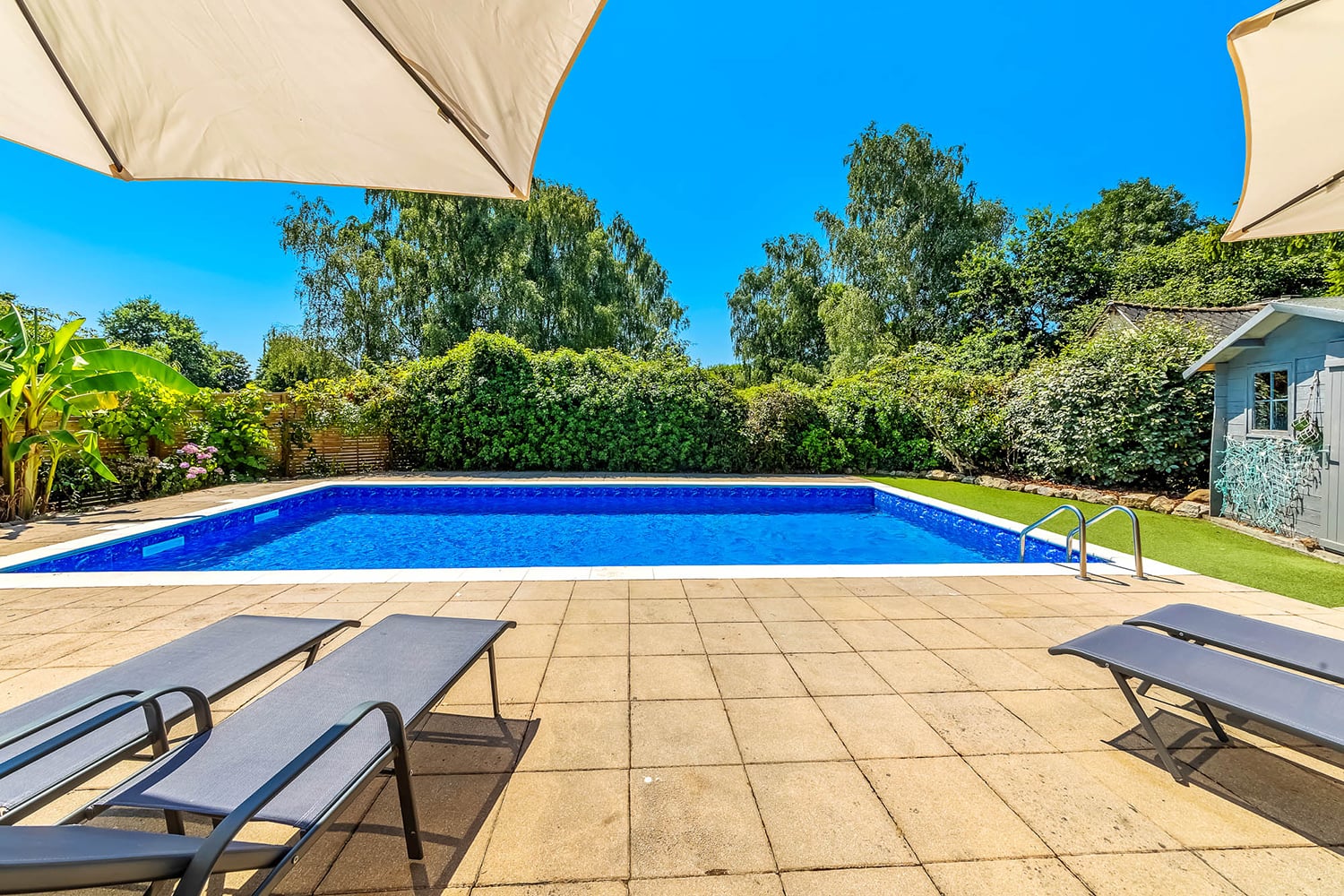 Private heated pool