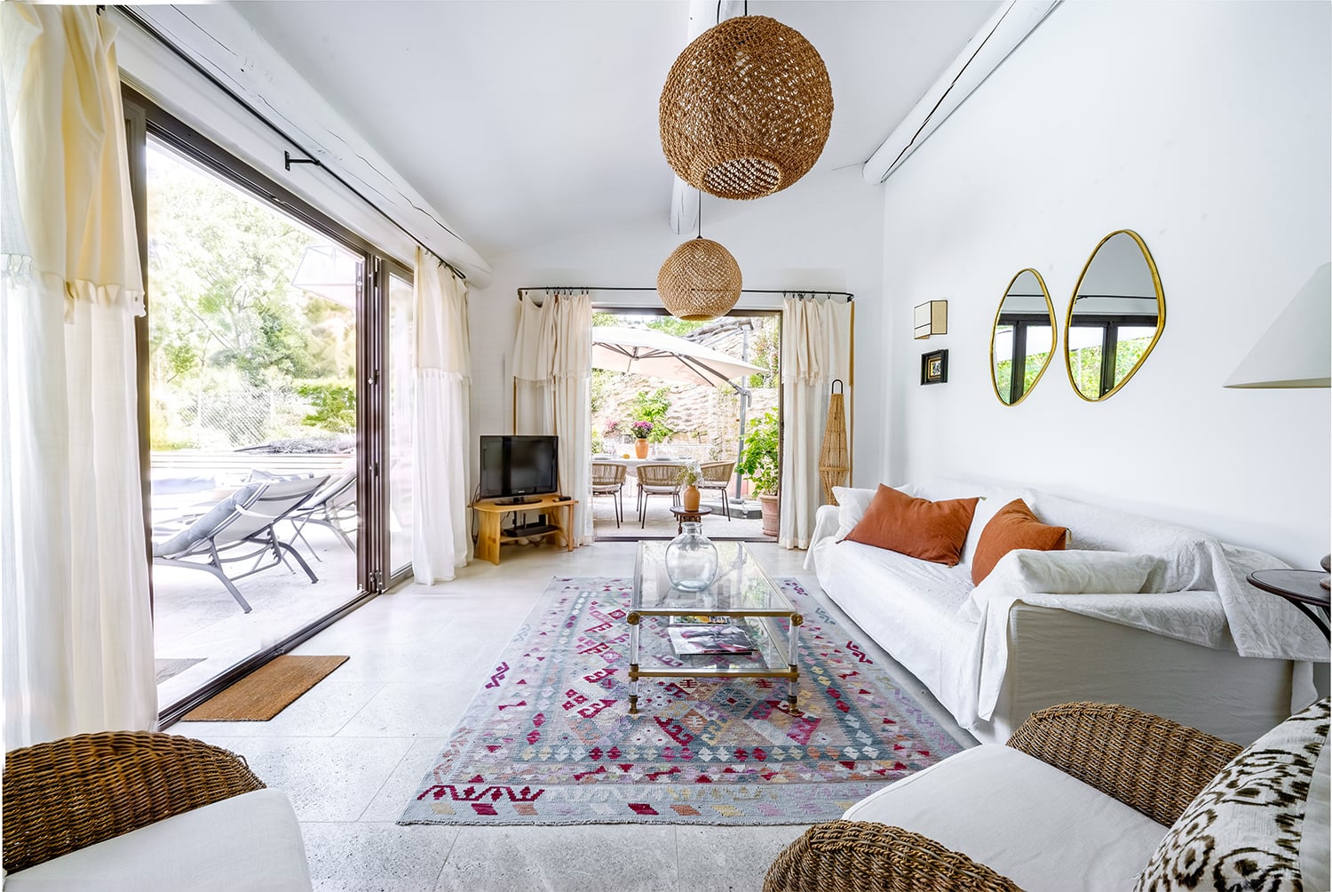 Salon | Cottage de vacances avec piscine privée à Gordes