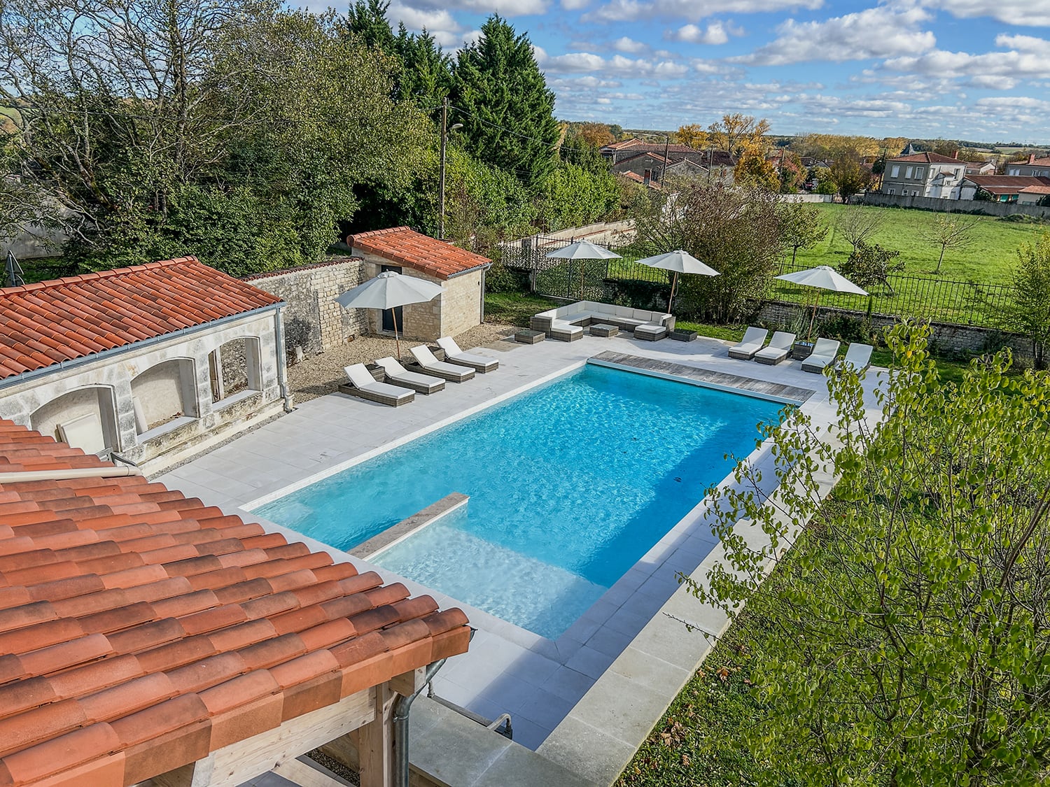 Piscine privée | Maison de vacances à Ambérac