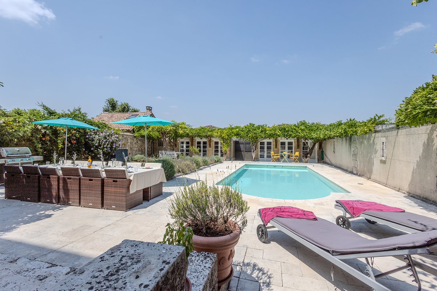 Private heated pool