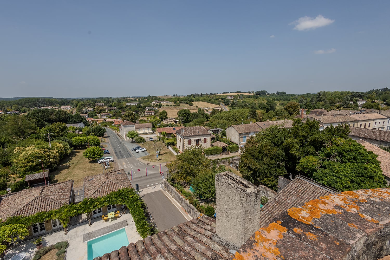 Vue depuis la tour du toit