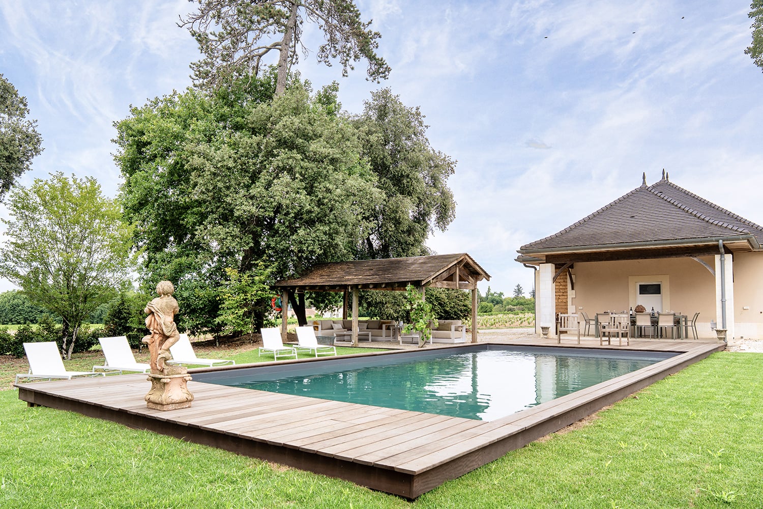 Private heated pool