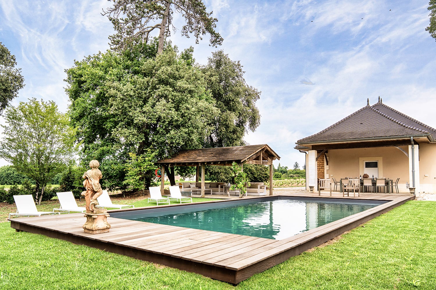 Private heated pool