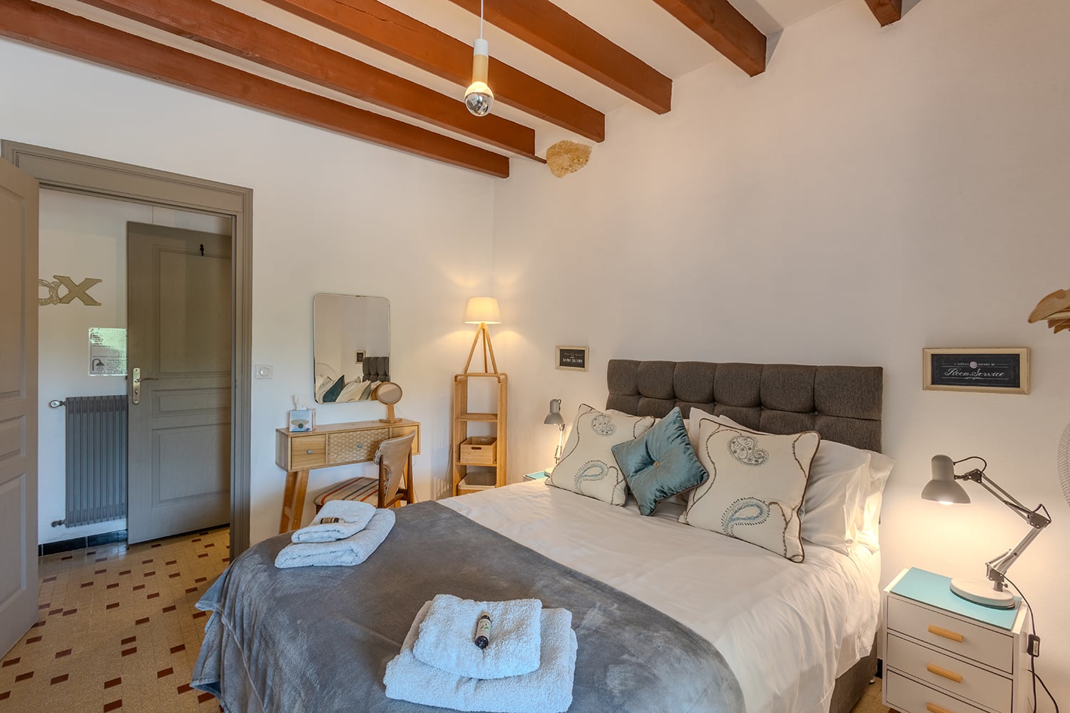 Chambre au rez-de-chaussée | Maison de vacances à Soturac