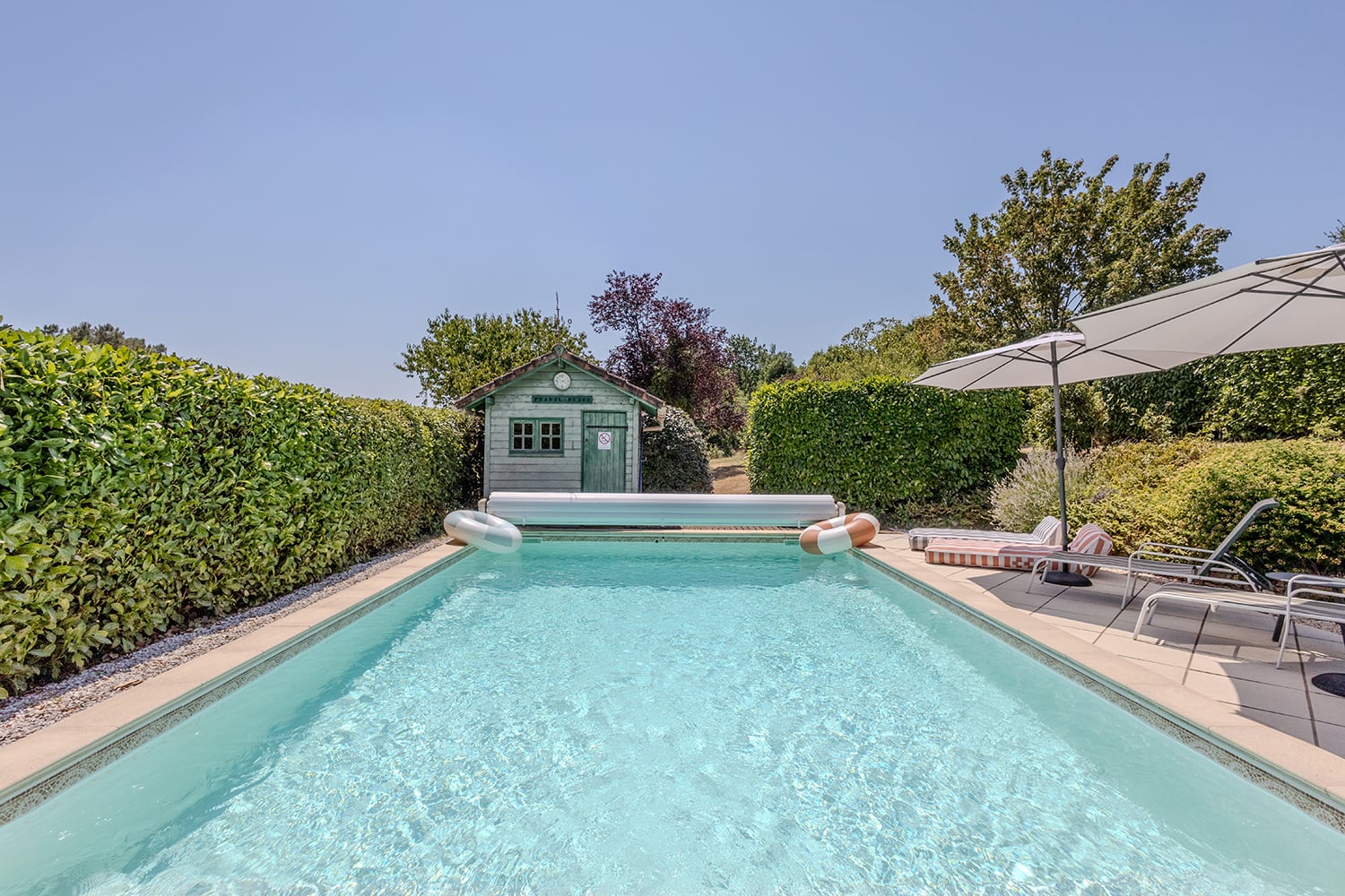 Private heated pool