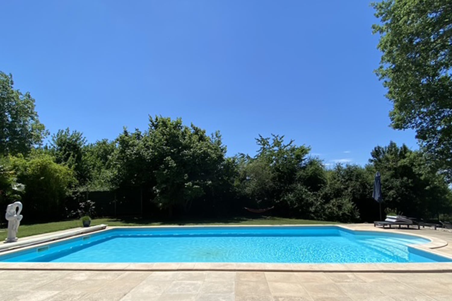 Private heated pool