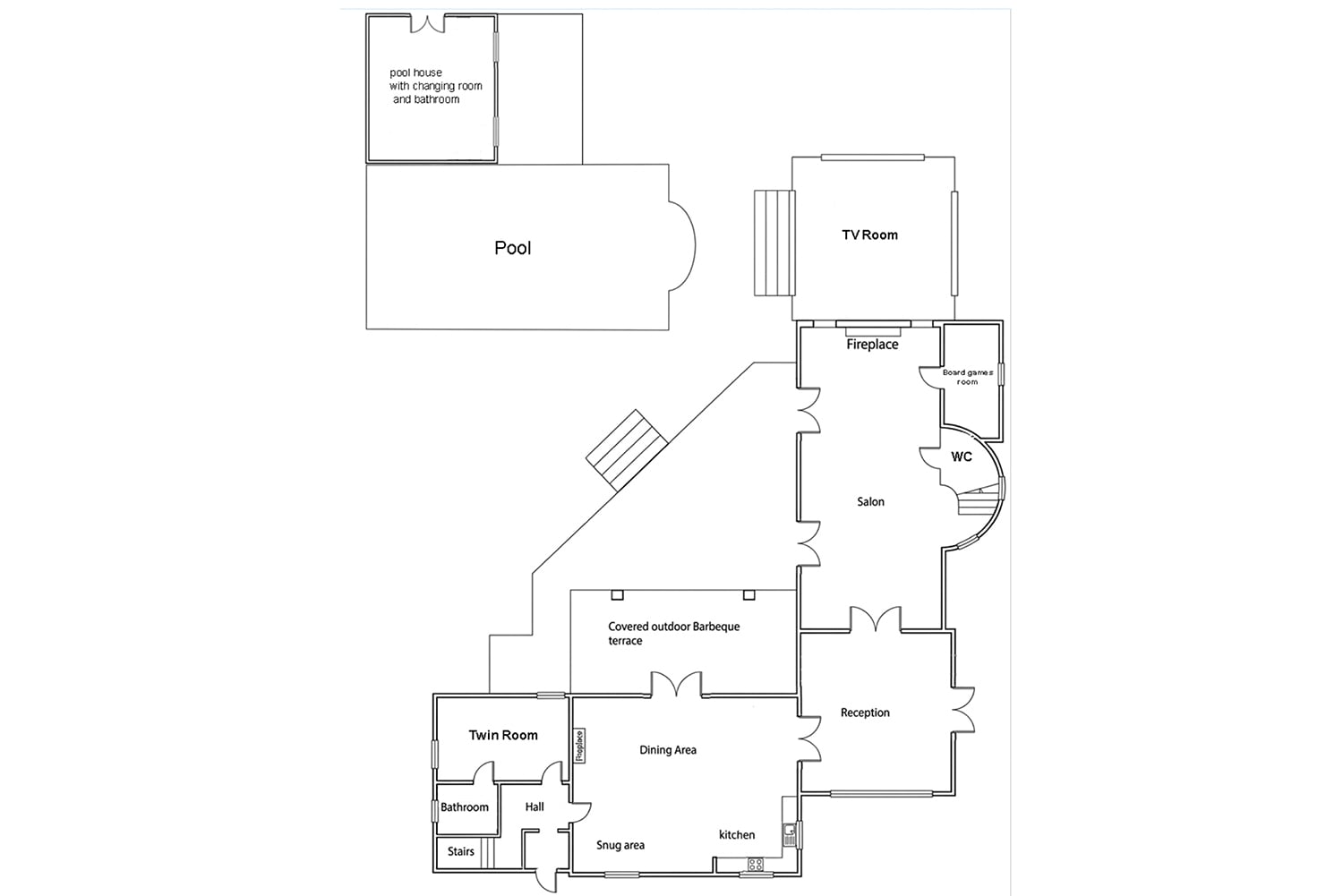 Plan d'étage de la villa