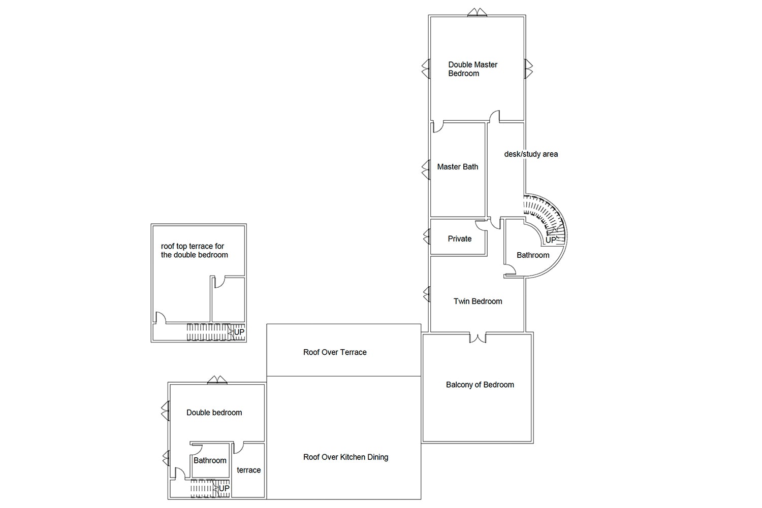 Plan d'étage de la villa