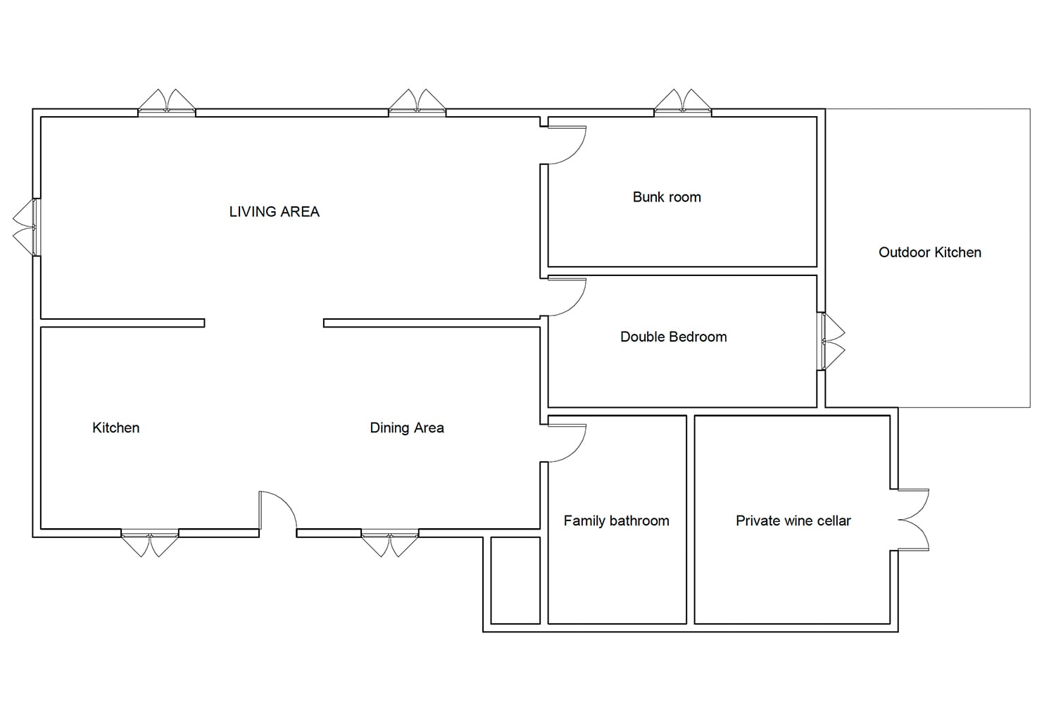 Plan d'étage de la villa