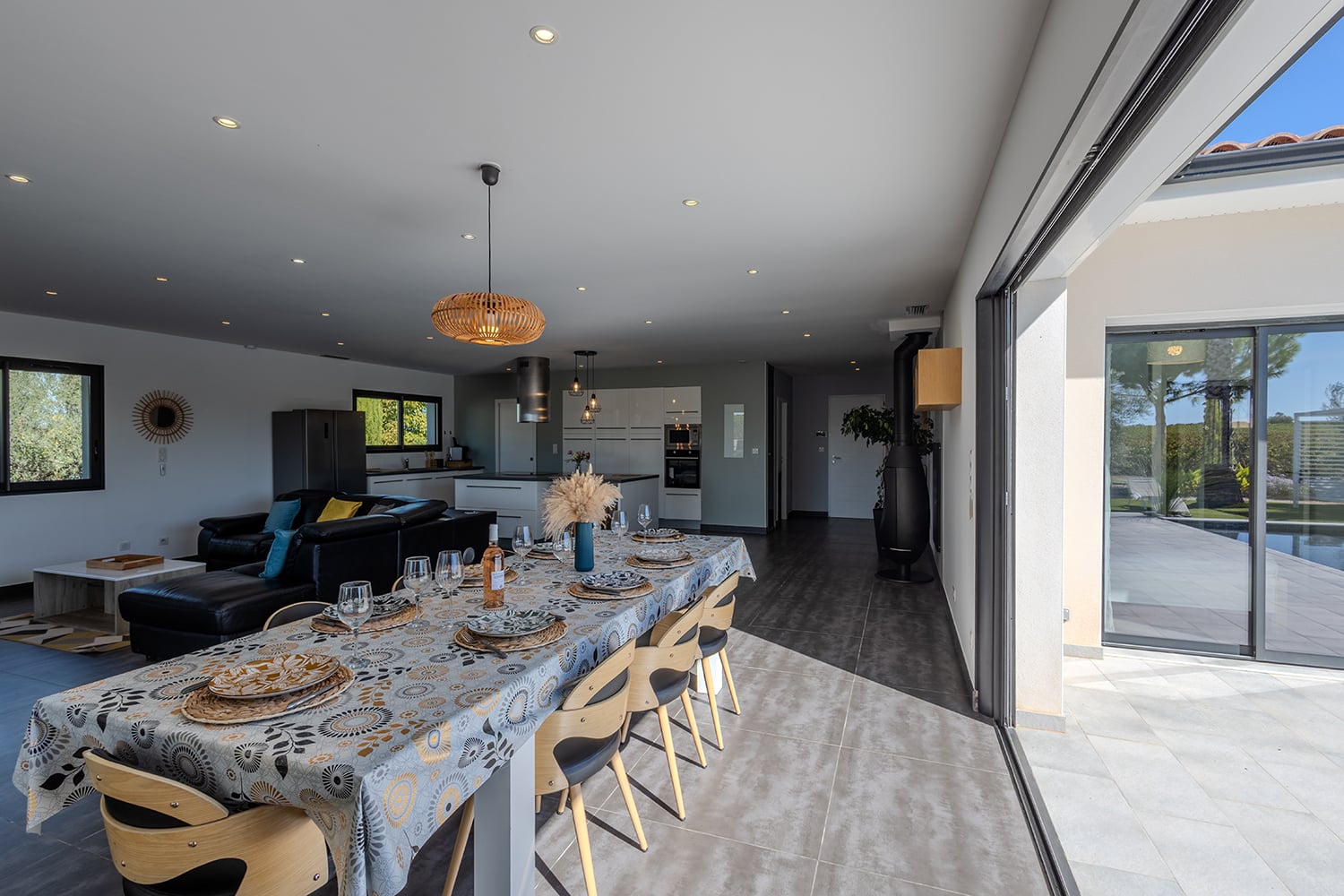 Salon | Villa à louer à Servian