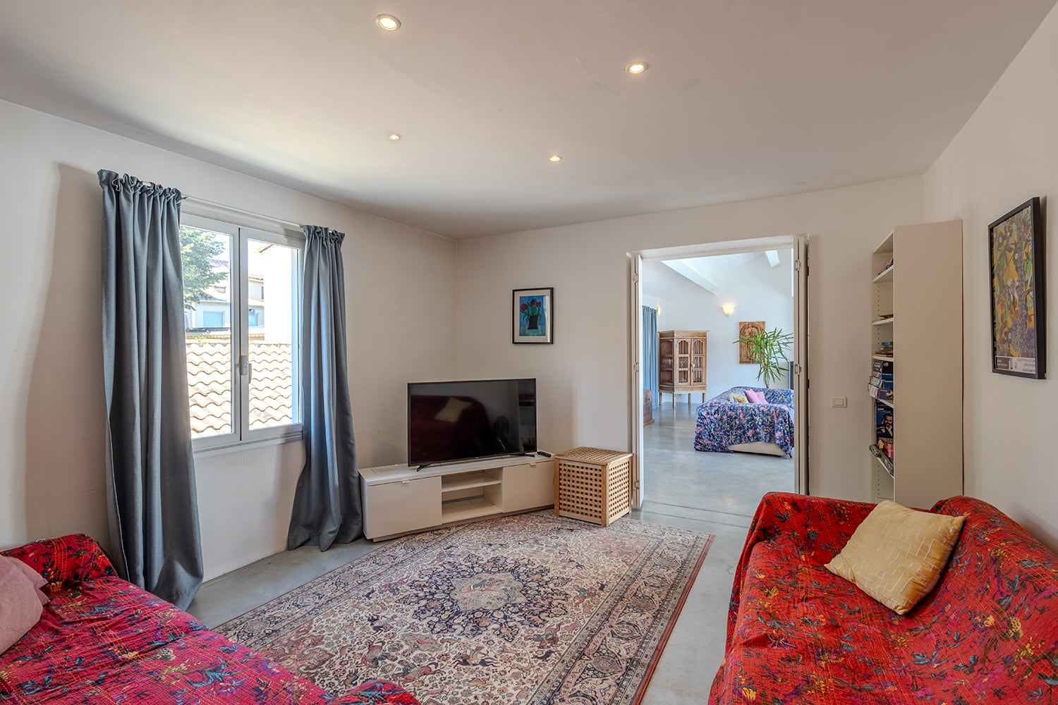 Salle de télévision | Maison de vacances à Pézenas Salle de télévision | Maison de vacances à Pézenas