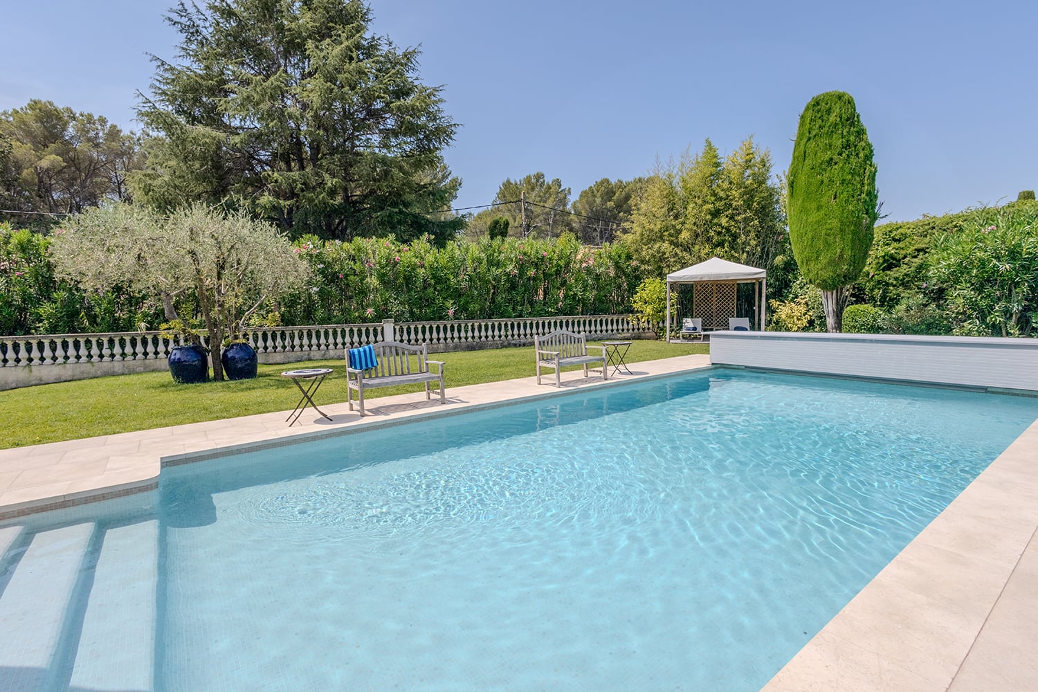 Private heated pool