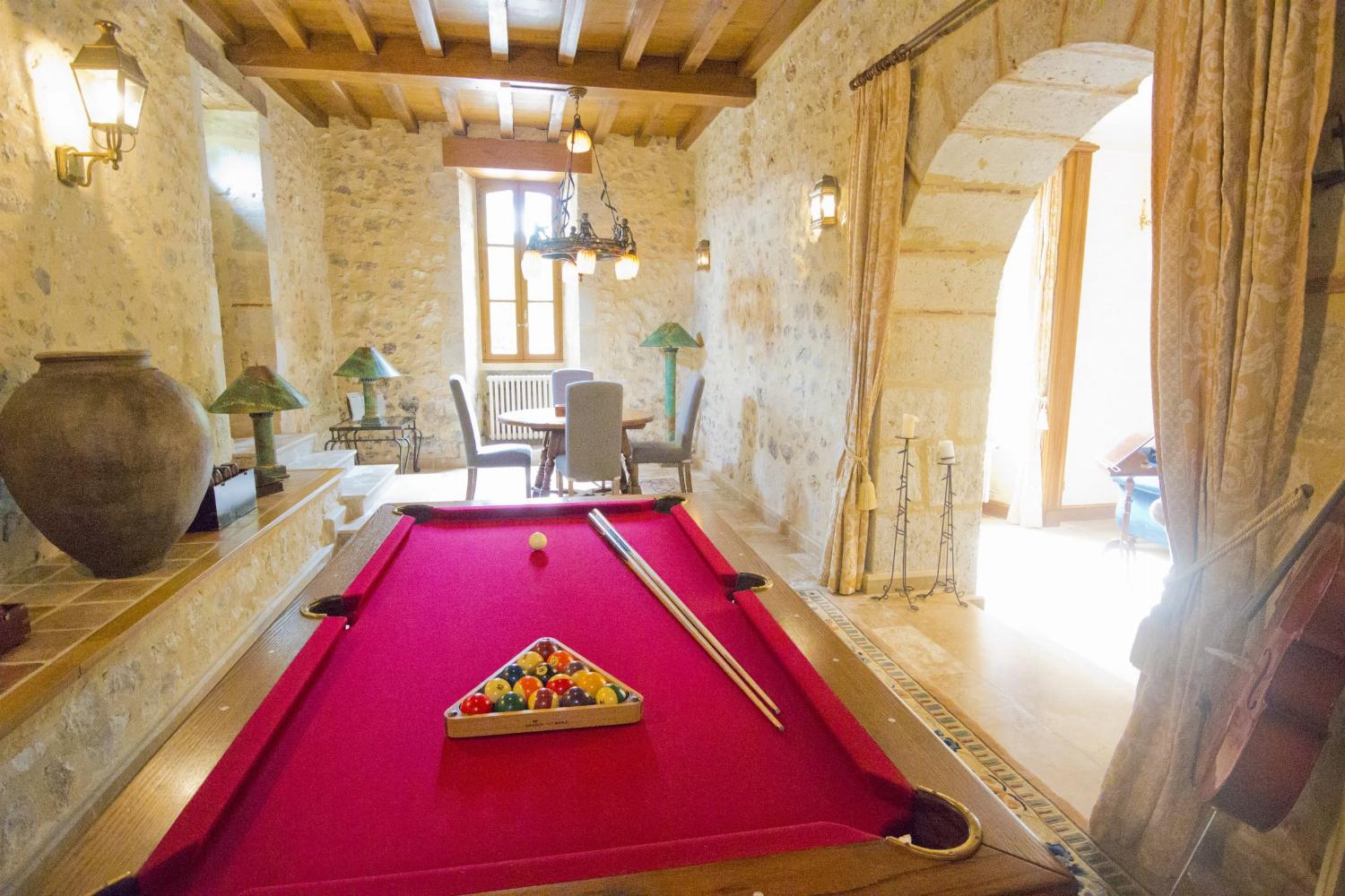 Table de billard | Château de vacances en Dordogne